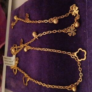 2152594-8. Set of Two Lucky Charm Anklets